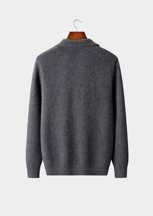 Courchevel Cashmere Zip Polo Cardigan