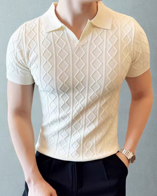 Signature Textured Knit Polo - Montierri