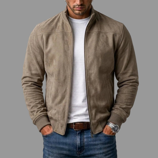 Zermatt Suede Bomber Jacket
