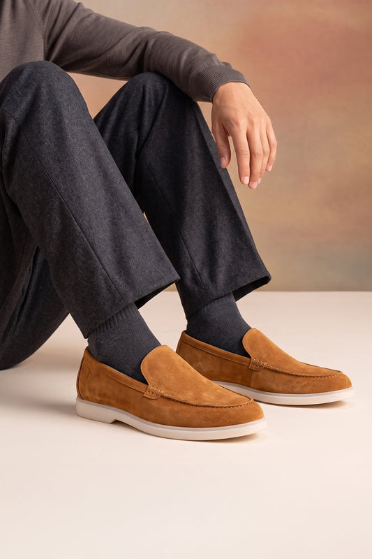 Treviso Tobacco Suede Loafers