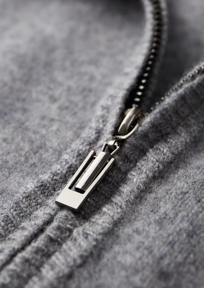 Trento Two-Tone Merino Zip Cardigan