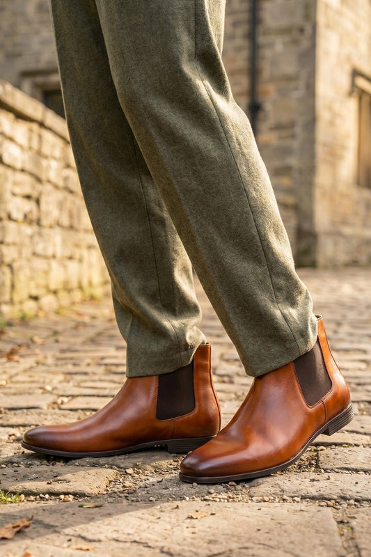 Arosa Tan Leather Chelsea Boots