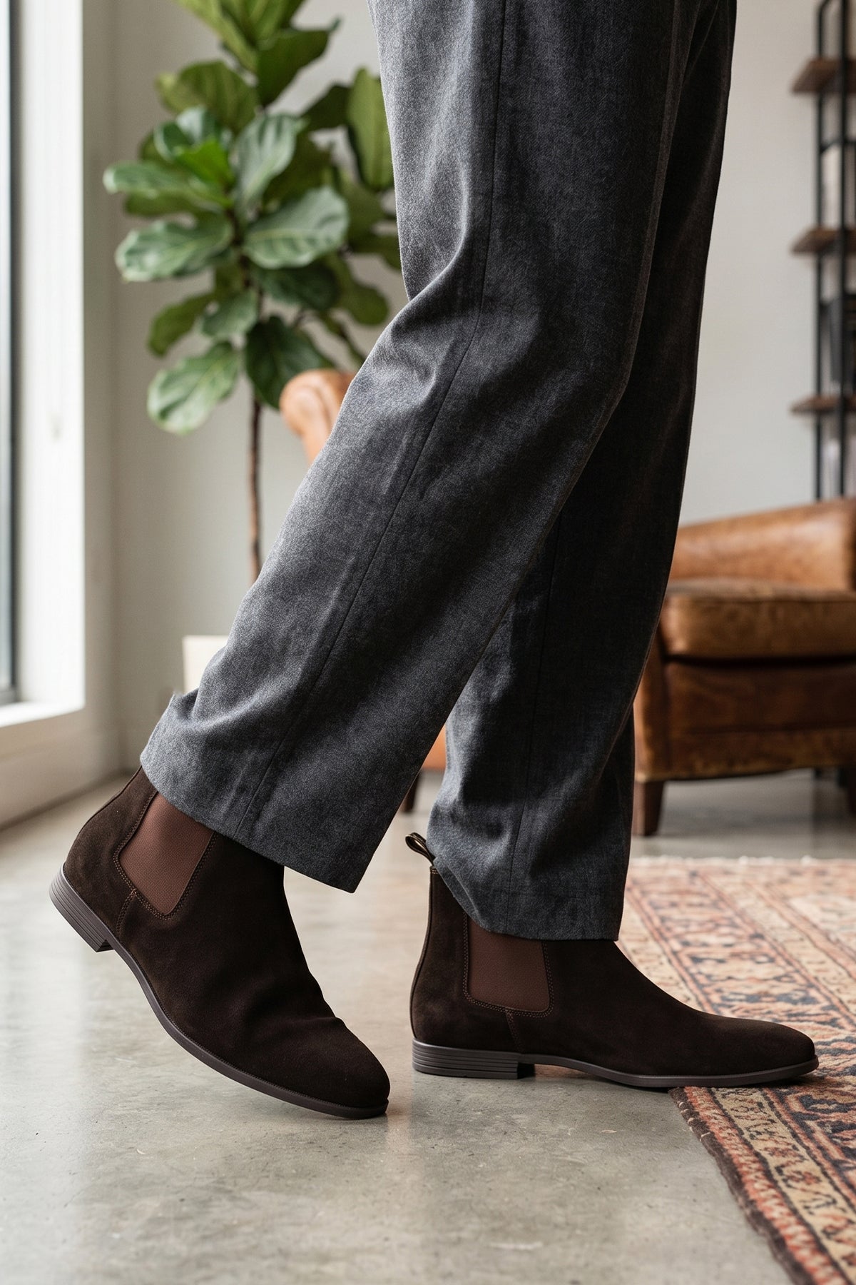 Arosa Brown Suede Chelsea Boots
