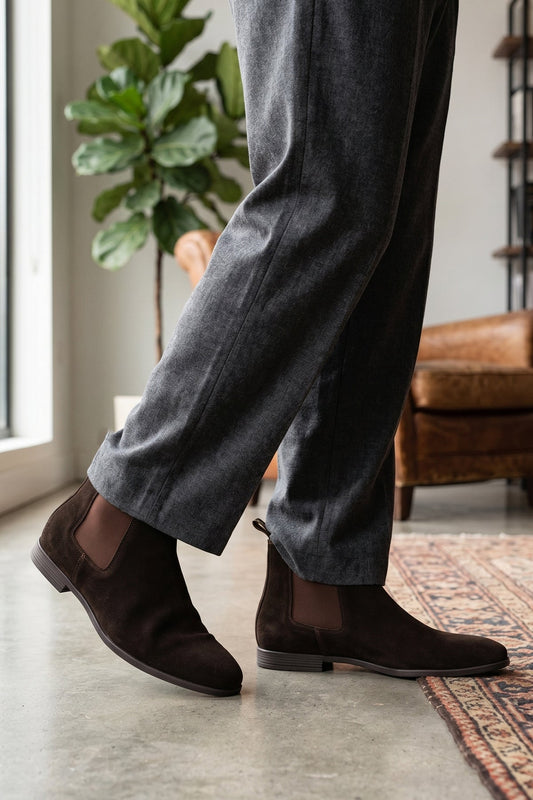 Arosa Brown Suede Chelsea Boots