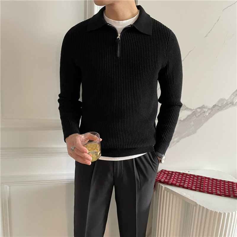 Lindau Ribbed Half Zip Sweater