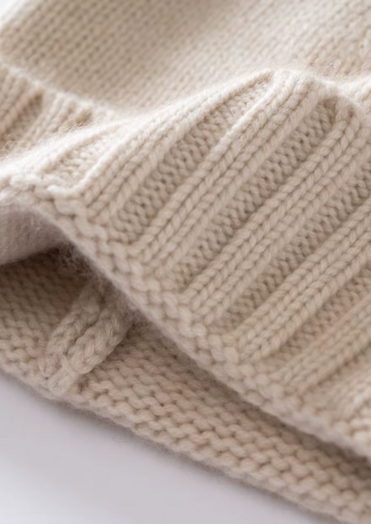 Sand Cashmere Winter Beanie