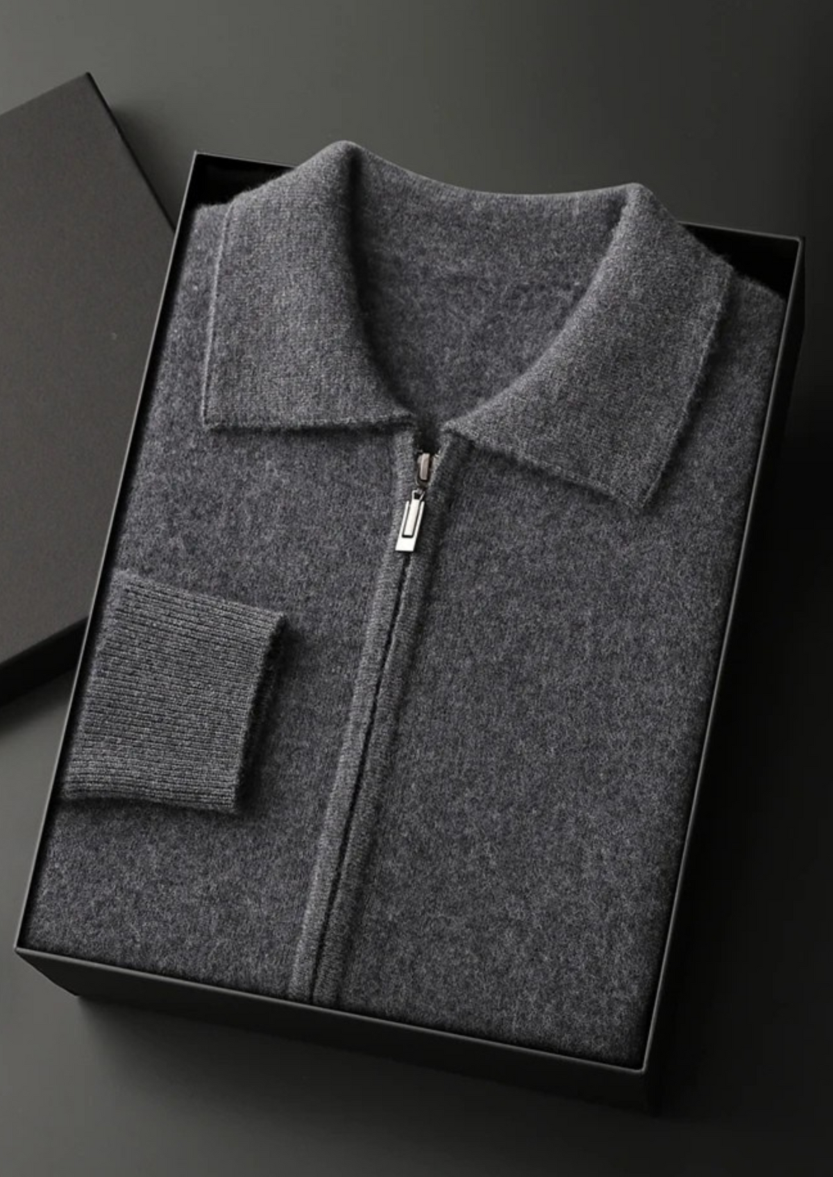 Courchevel Cashmere Zip Polo Cardigan