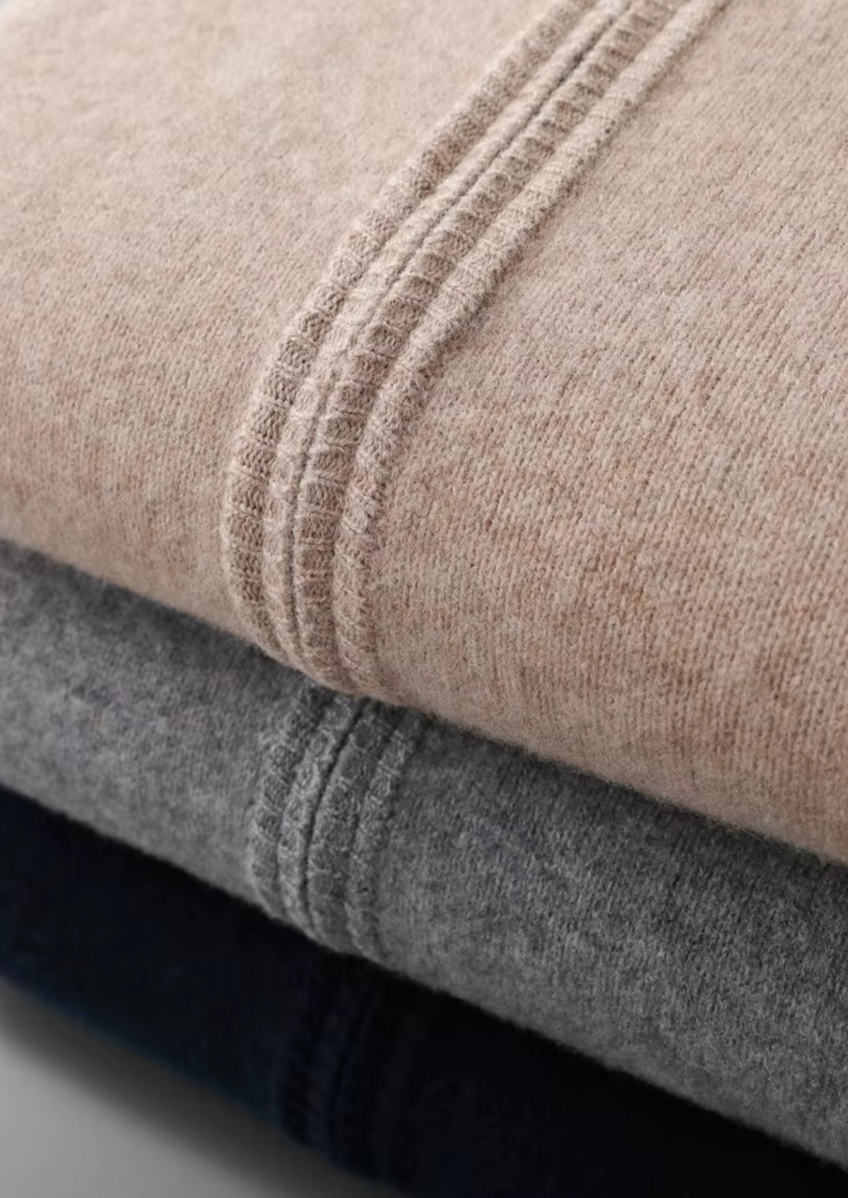 Trento Two-Tone Merino Zip Cardigan