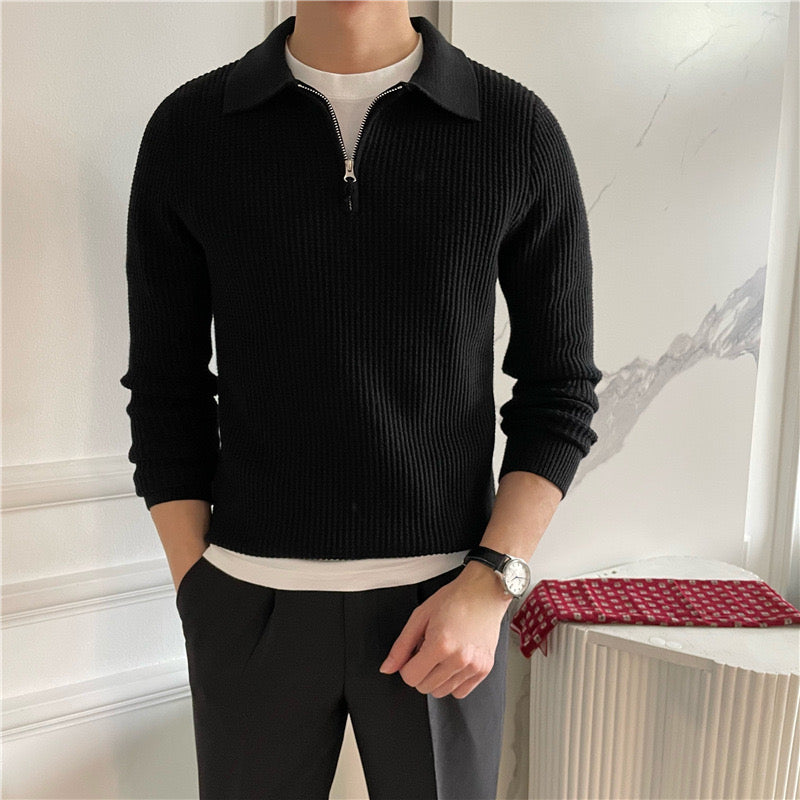 Lindau Ribbed Half Zip Sweater