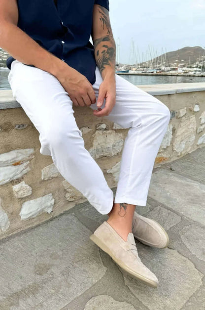 Lucca Suede Leather Loafers