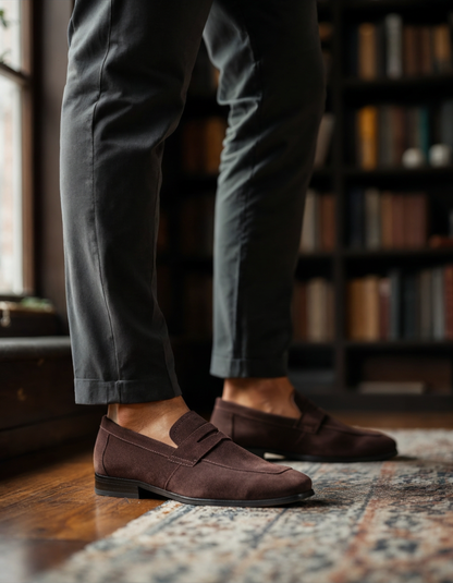 Windsor Suede Penny Loafers