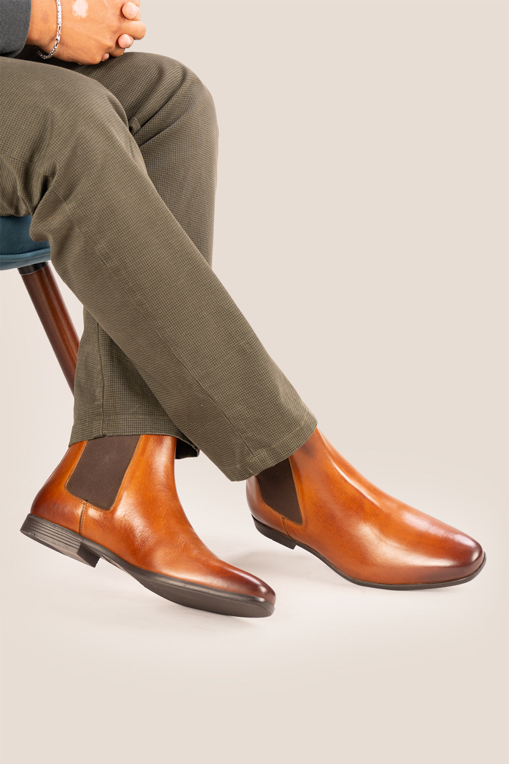 Arosa Tan Leather Chelsea Boots