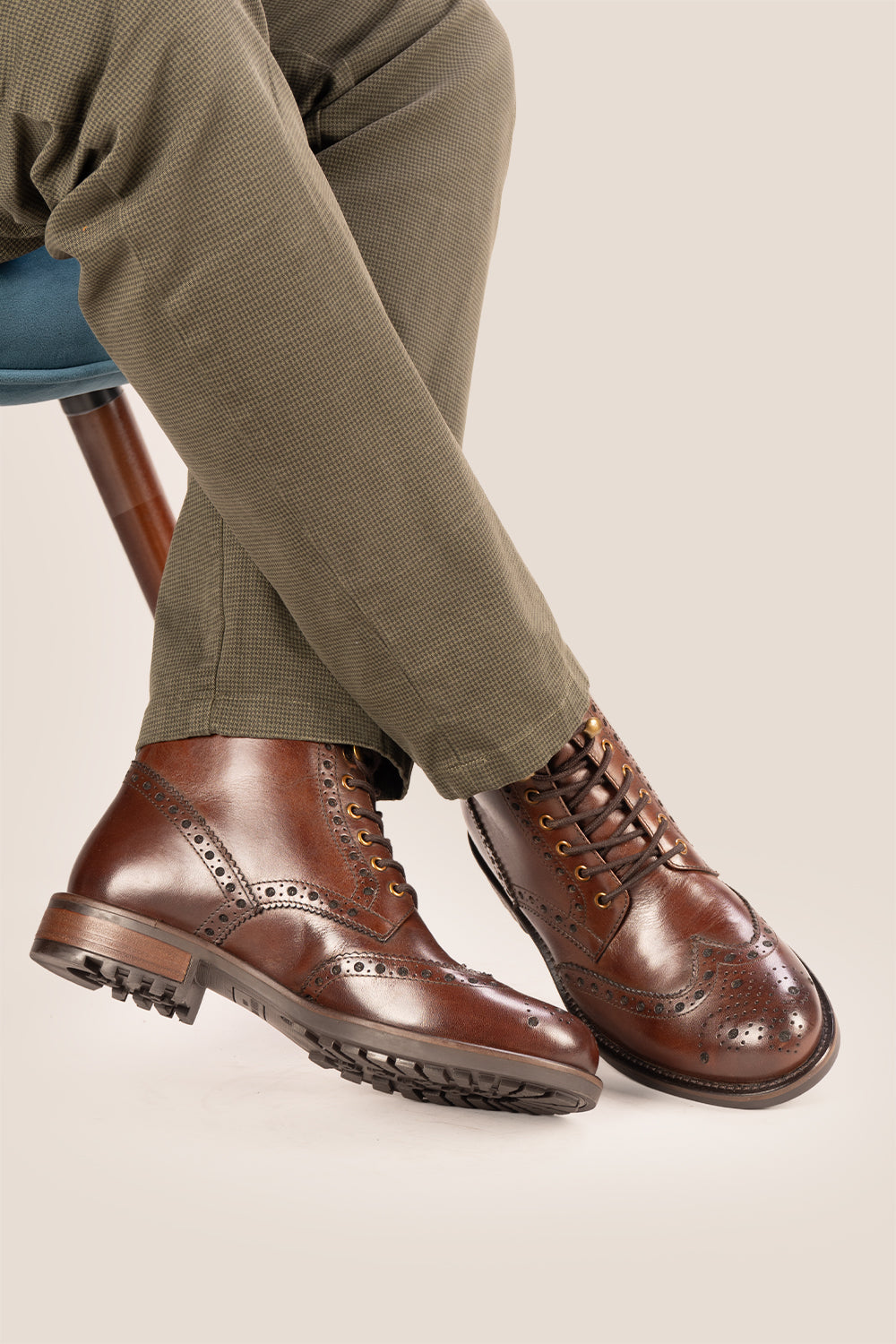 Harrogate Brown Brogue Boots