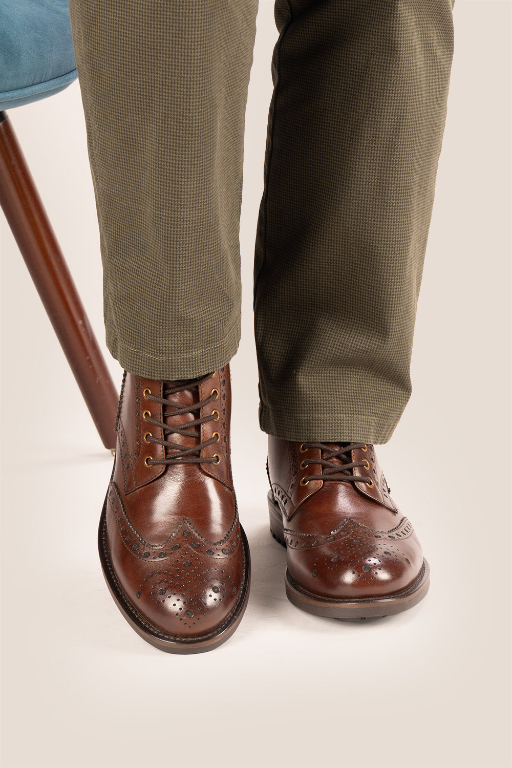 Harrogate Brown Brogue Boots