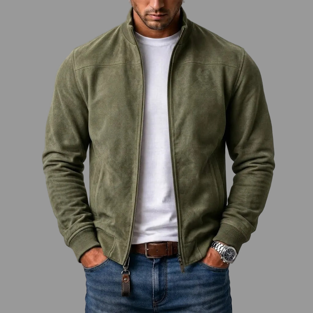 Zermatt Suede Bomber Jacket