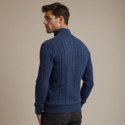 Aspen Cashmere Half Zip Sweater