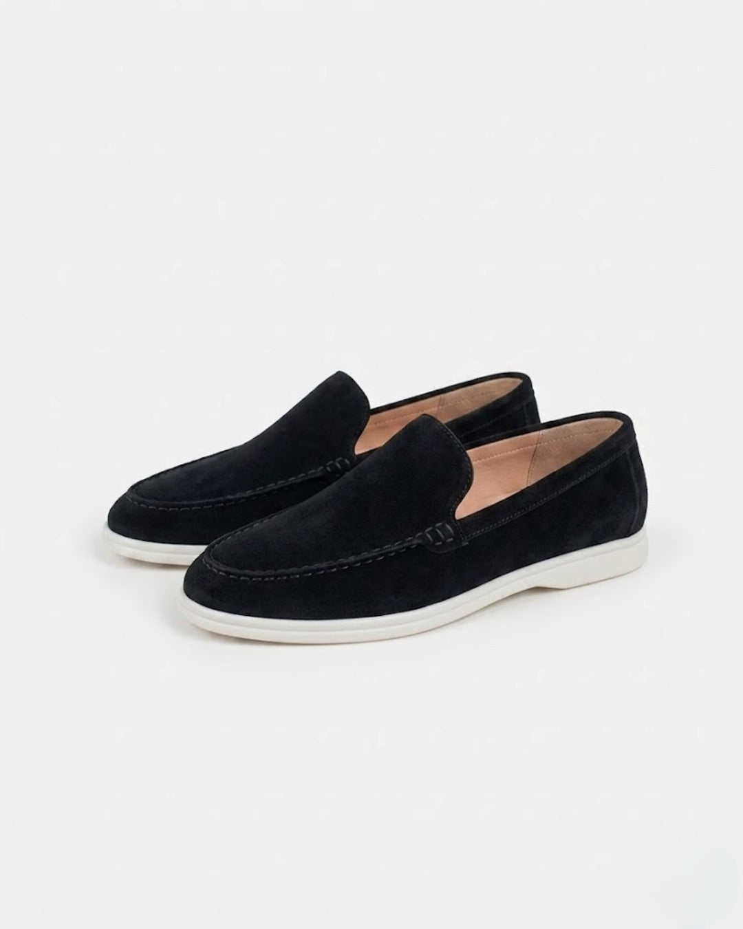 Capri Suede Loafer in Black