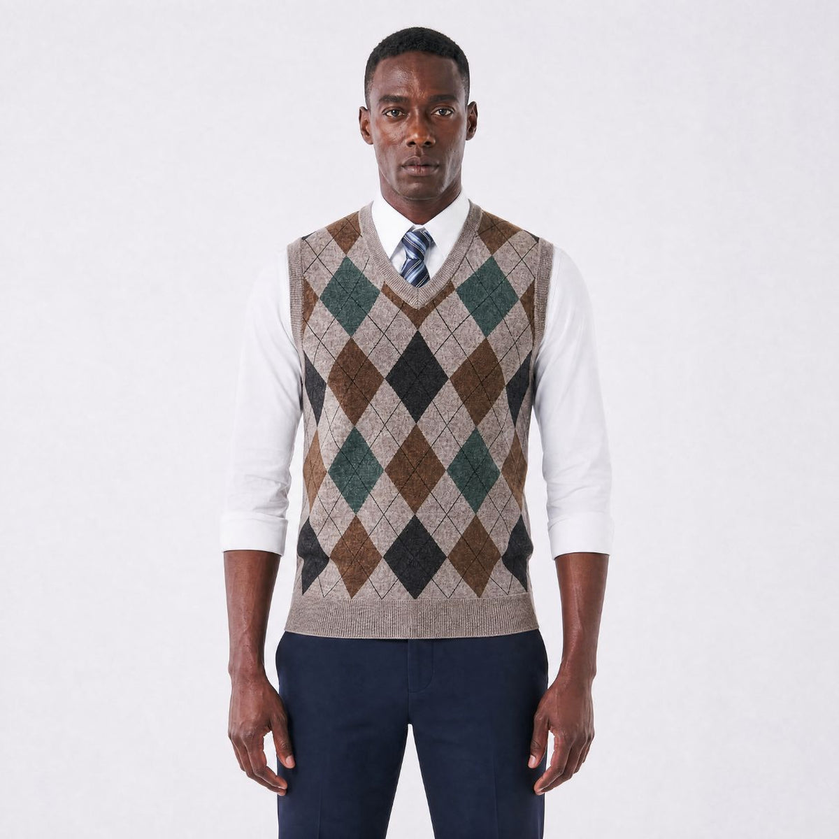 Fife Argyle Knit Vest