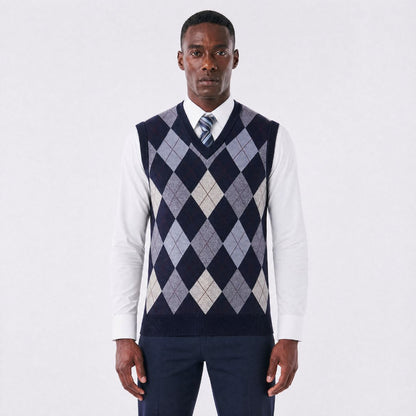 Fife Argyle Knit Vest