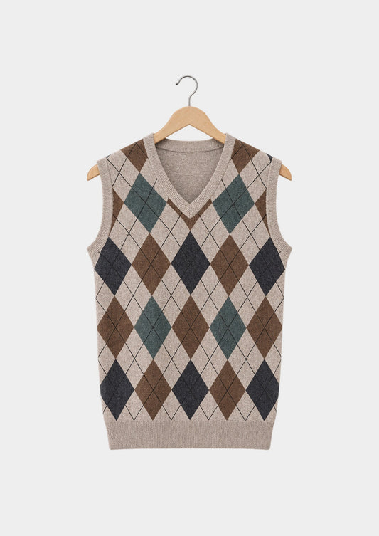 Fife Argyle Knit Vest