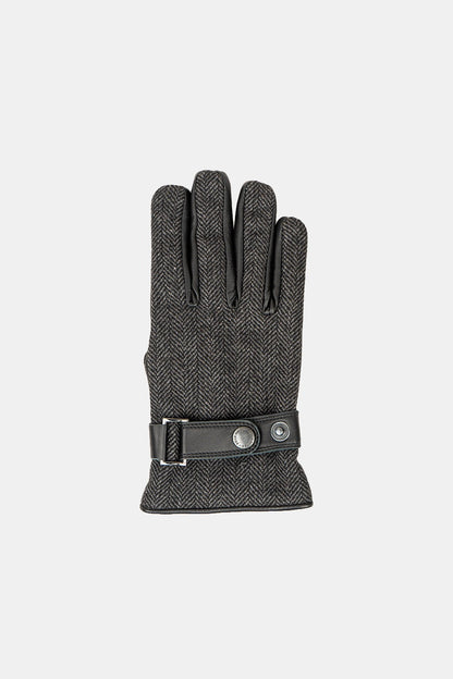 Hampstead Black Tweed Cuff Gloves