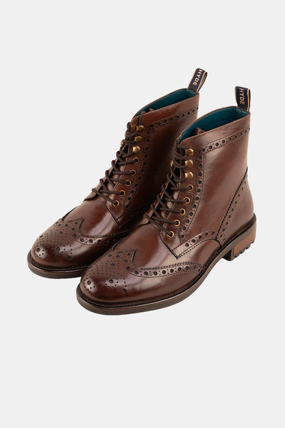 Harrogate Brown Brogue Boots