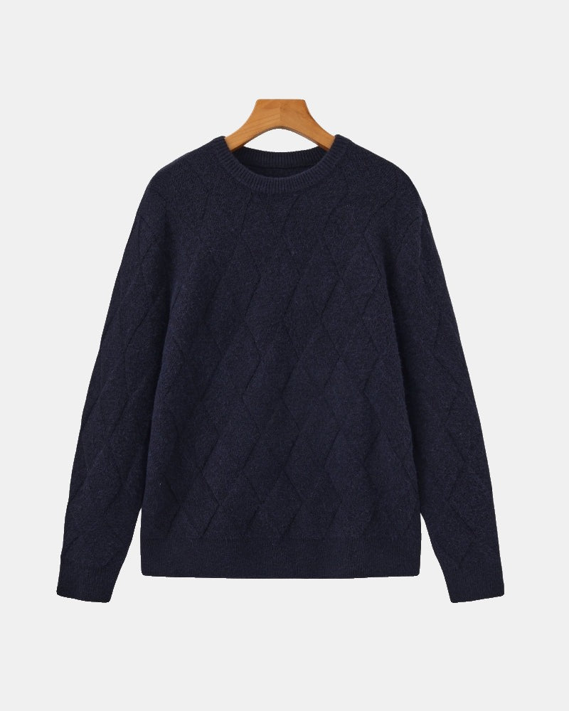 Diamond Knit Crewneck Sweater