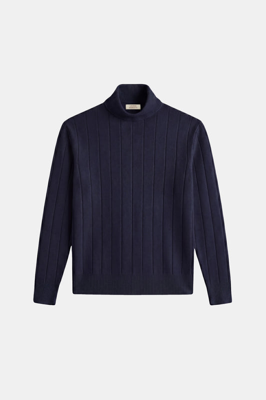 Arleno Navy Merino Turtleneck