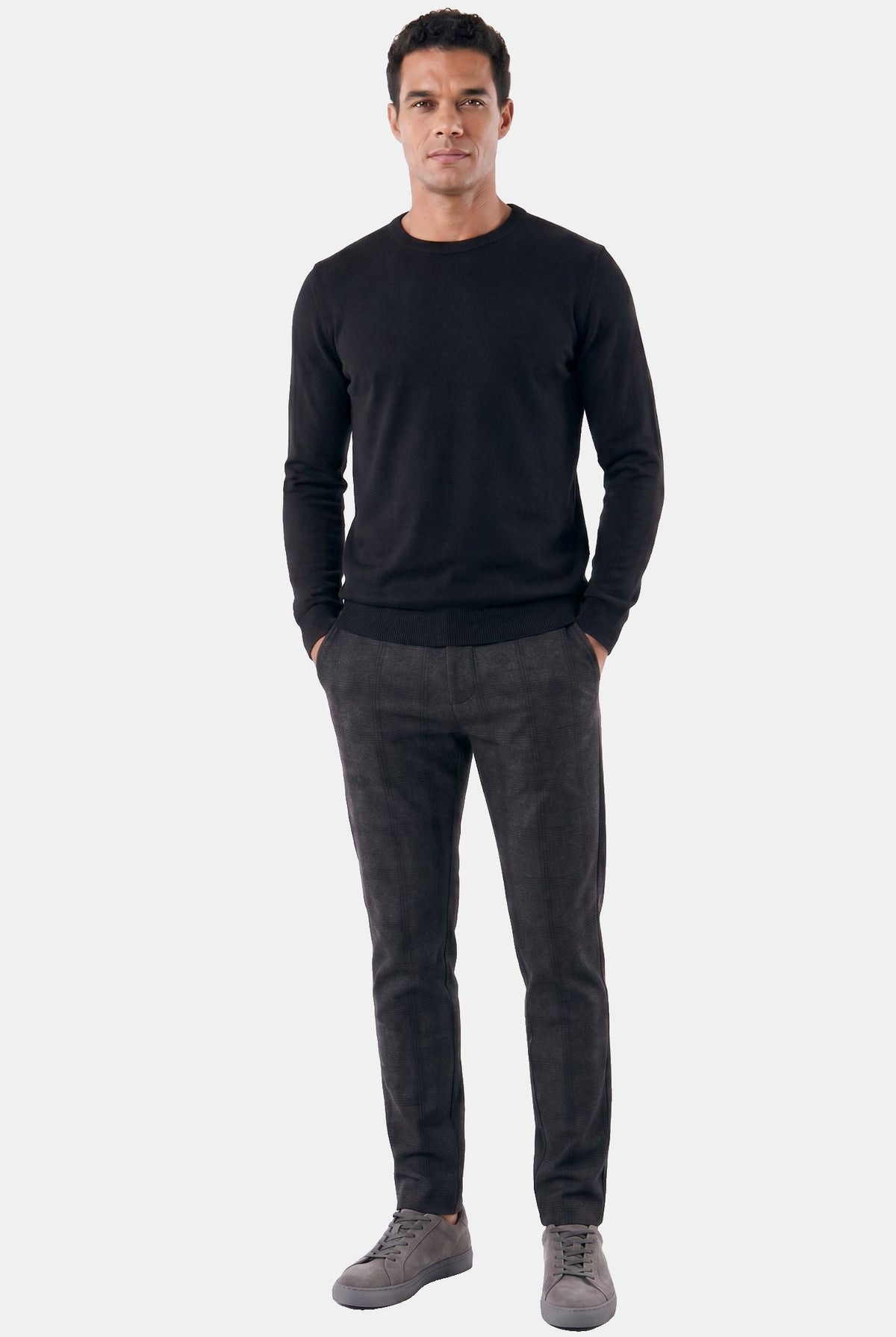 Lecco Check Tailored Trousers