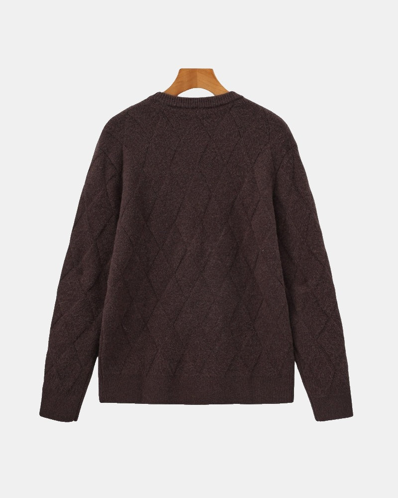 Diamond Knit Crewneck Sweater