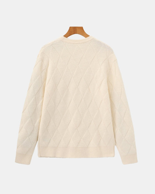Diamond Knit Crewneck Sweater