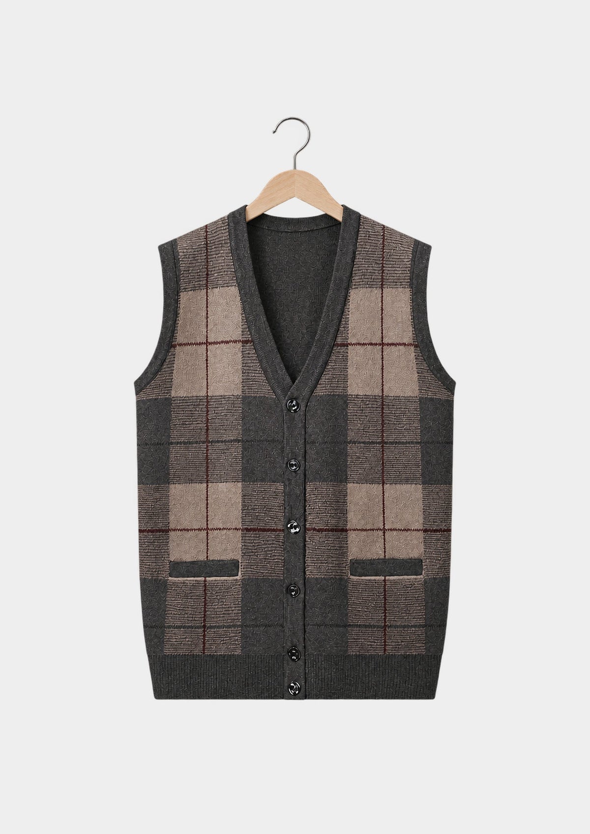 Galway Check Knit Vest