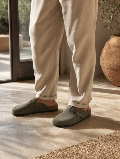 Bavarian Artisan Suede Clogs