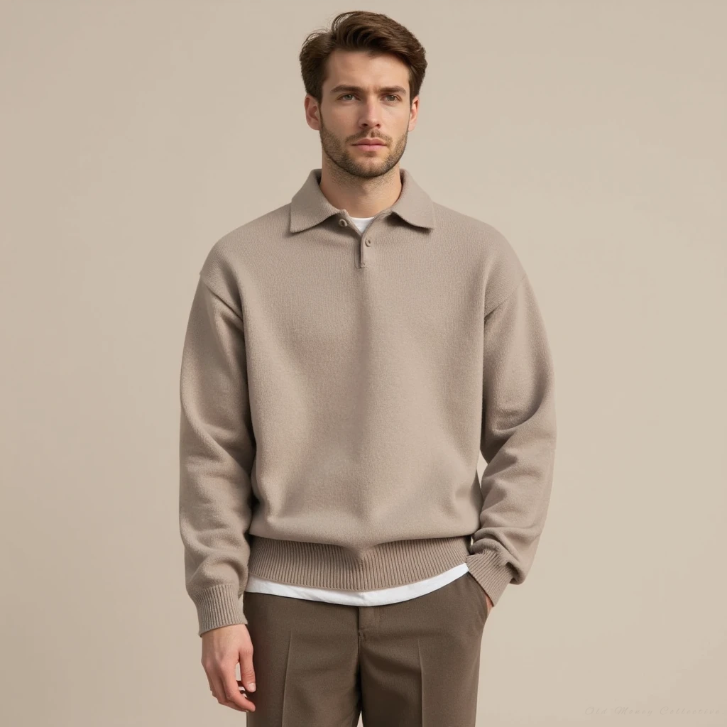Cortina Wool Button Half Zip Sweater